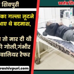 शराब दुकान का गल्ला लूटने के उद्देश्य से आए थे बदमाश, विरोध किया तो मार दी थी सैल्समैन को गोली,गंभीर हालात में ग्वालियर रैफर swatantra-shivpuri-306