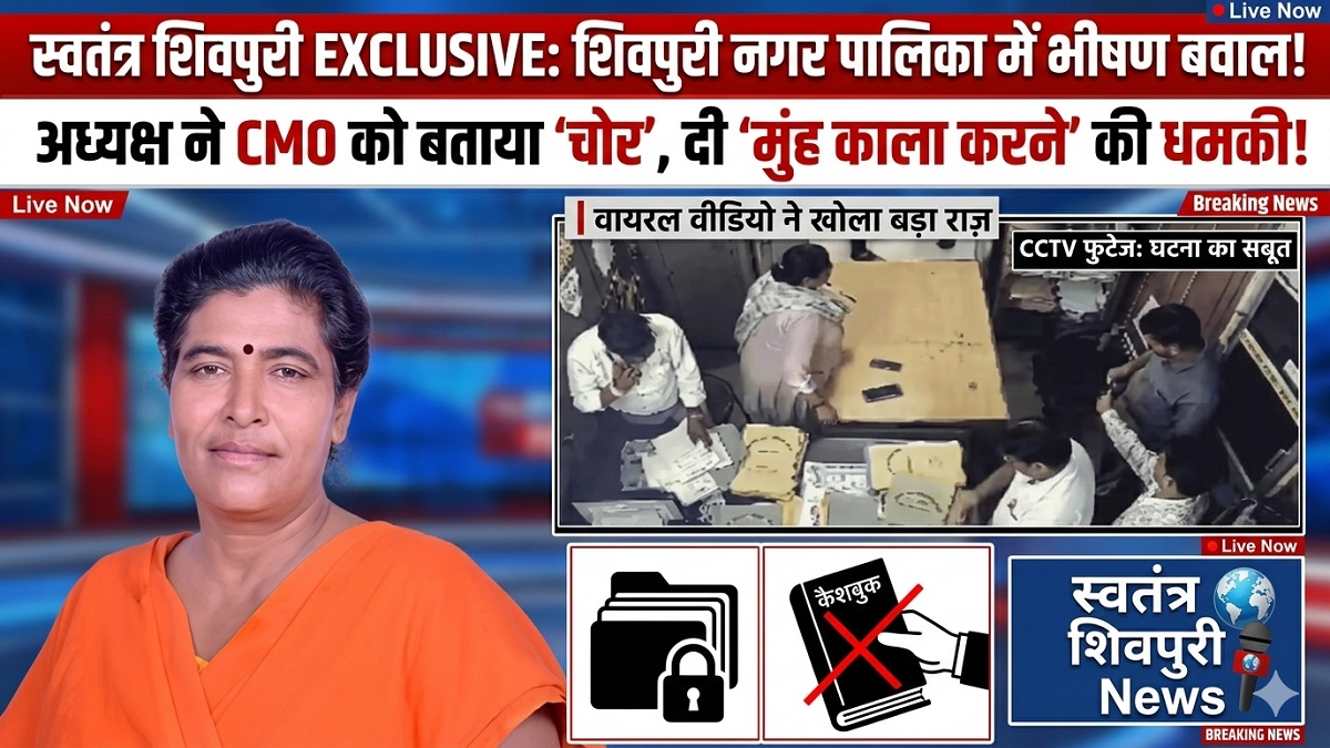 शिवपुरी नगर पालिका में भीषण बवाल: अध्यक्ष ने खोला CMO के खिलाफ मोर्चा, दी मुंह काला करने की धमकी